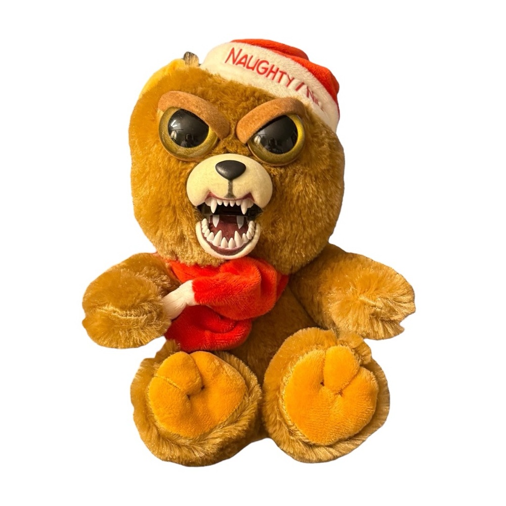 Feisty Pets Ebenezer Claws Santa Plush Toy Naughty/Nice
